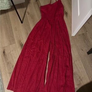 Elegant Red Jumpsuit